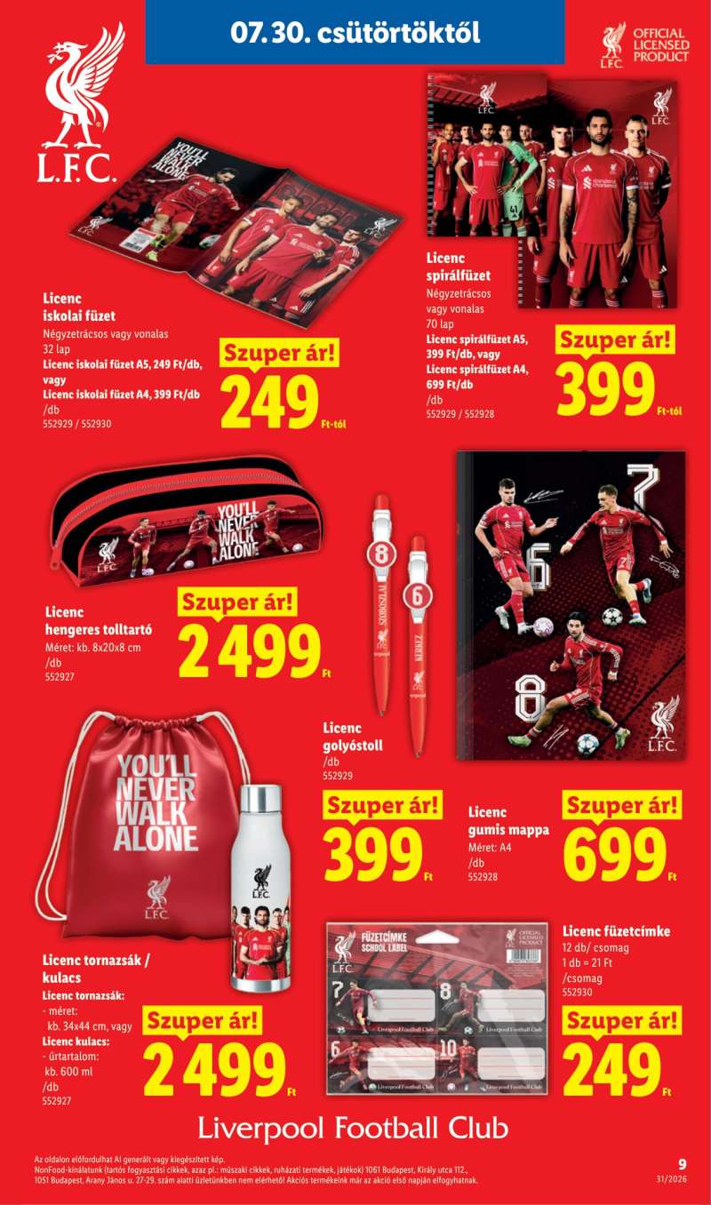 Lidl Akciós Újság Iskolakezdés 9 oldal