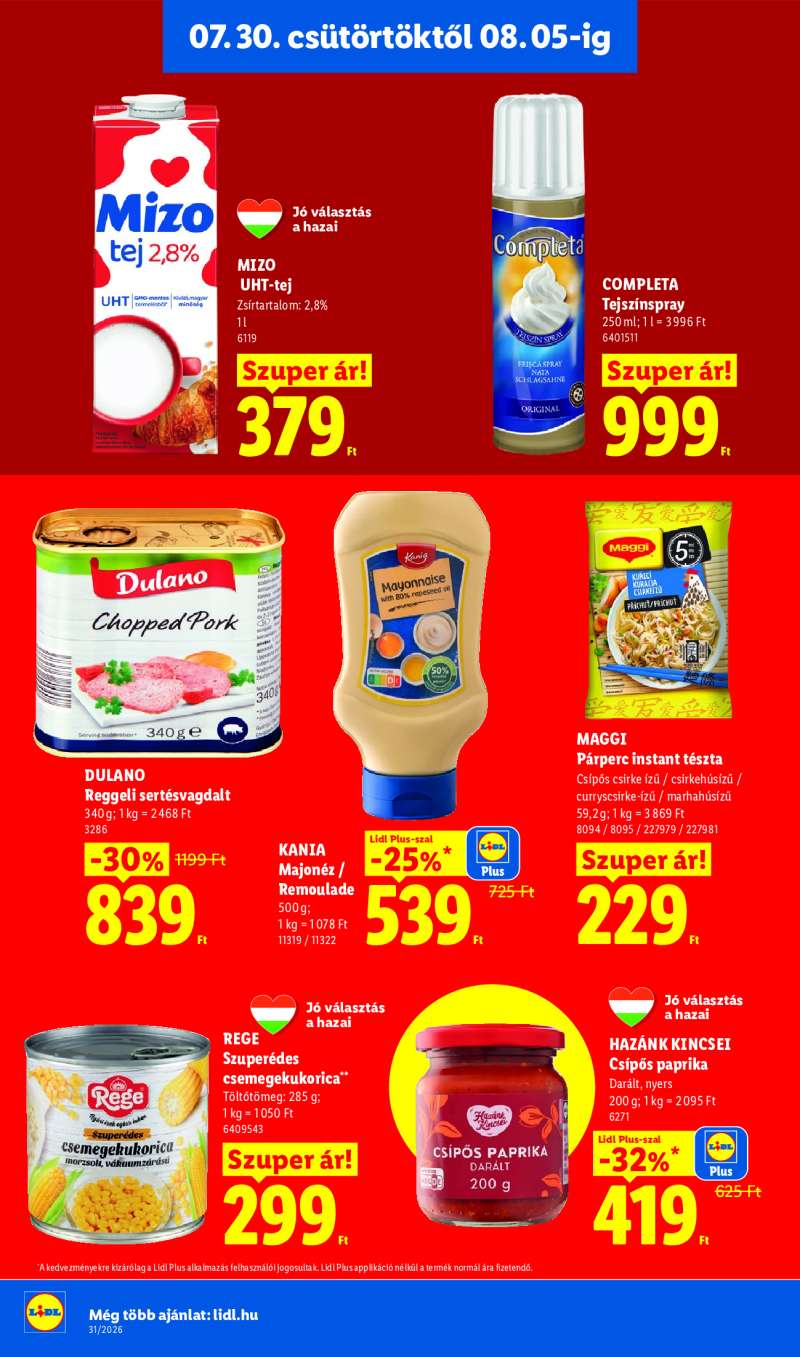 Lidl Érvényes 07.30-tól 14 oldal
