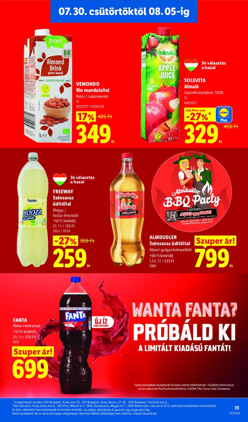 Lidl Érvényes 07.30-tól 15 oldal