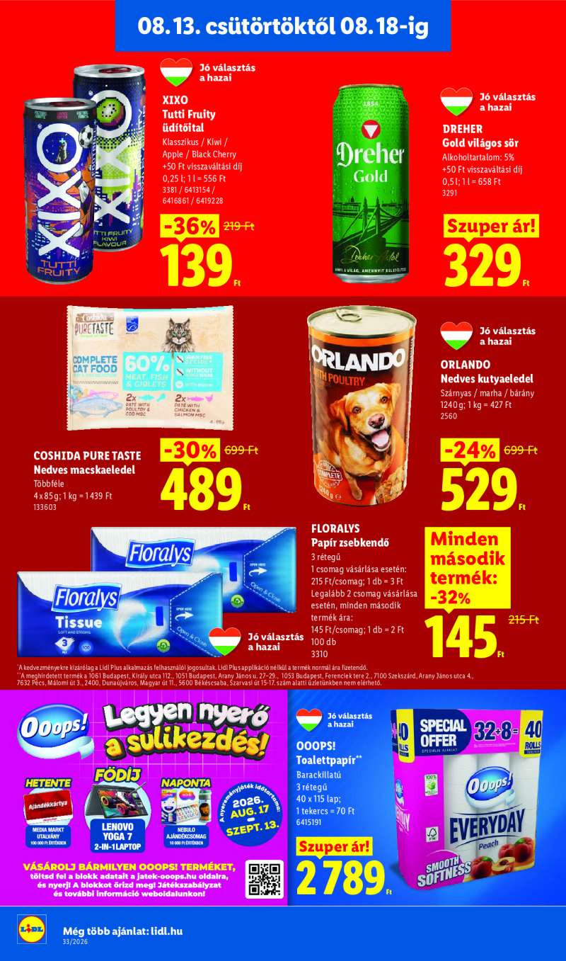 Lidl Érvényes 08.13-tól 14 oldal