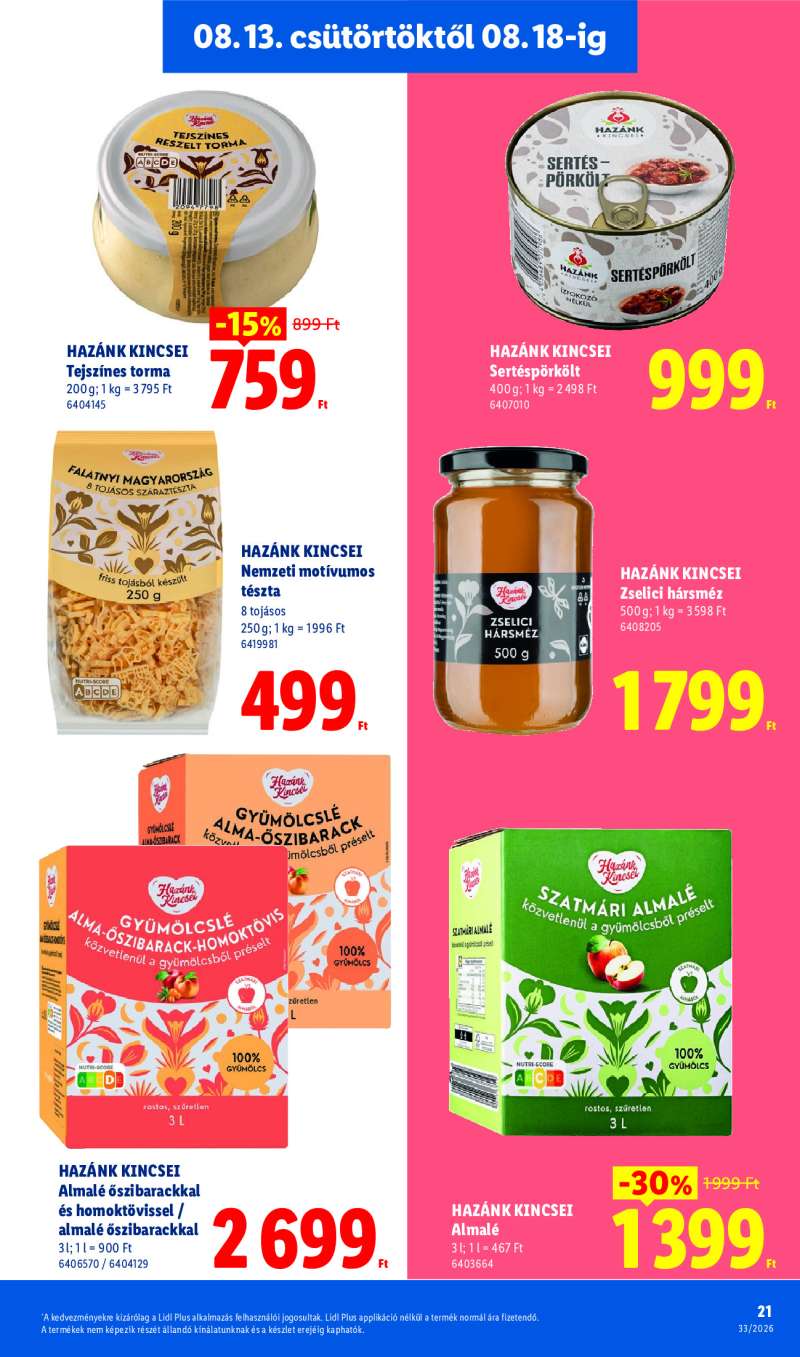 Lidl Érvényes 08.13-tól 21 oldal