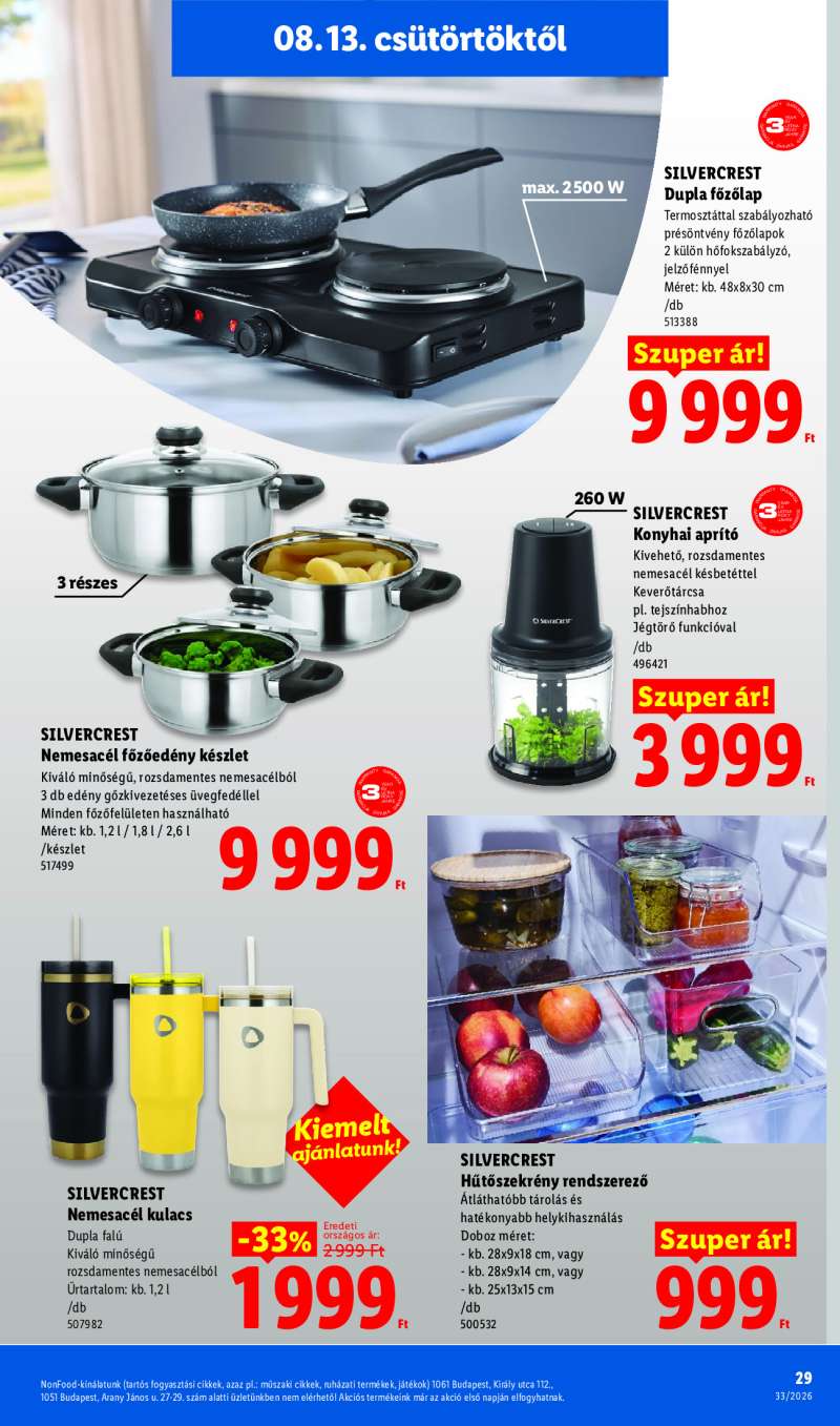 Lidl Érvényes 08.13-tól 29 oldal