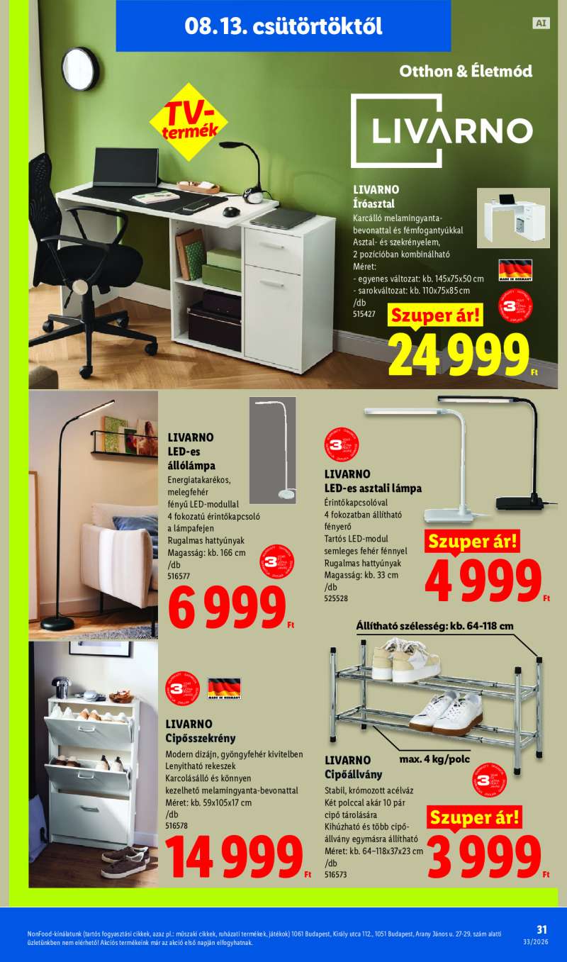 Lidl Érvényes 08.13-tól 31 oldal