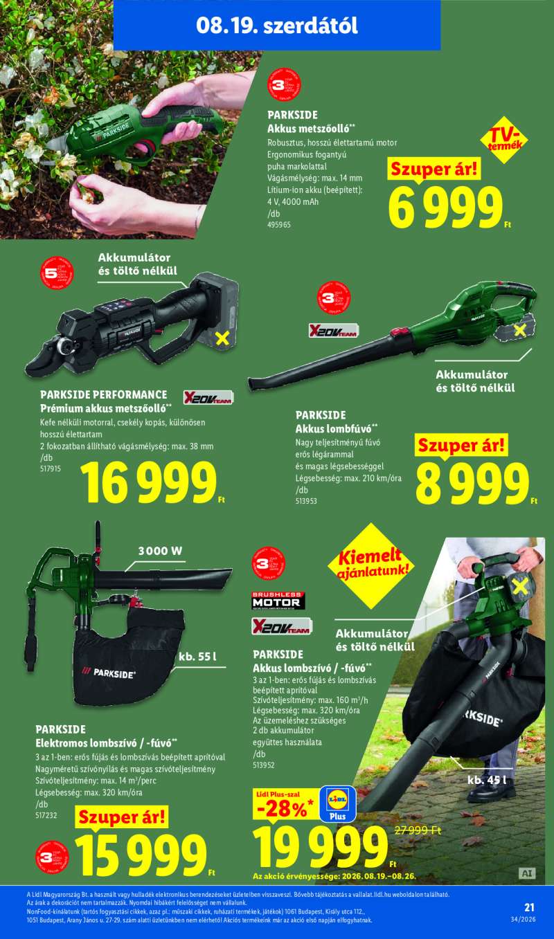 Lidl Érvényes 08.19-től 21 oldal