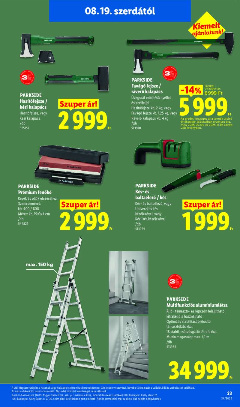 Lidl Érvényes 08.19-től 23 oldal