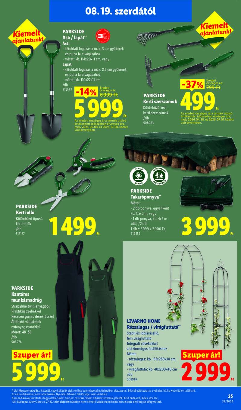 Lidl Érvényes 08.19-től 25 oldal