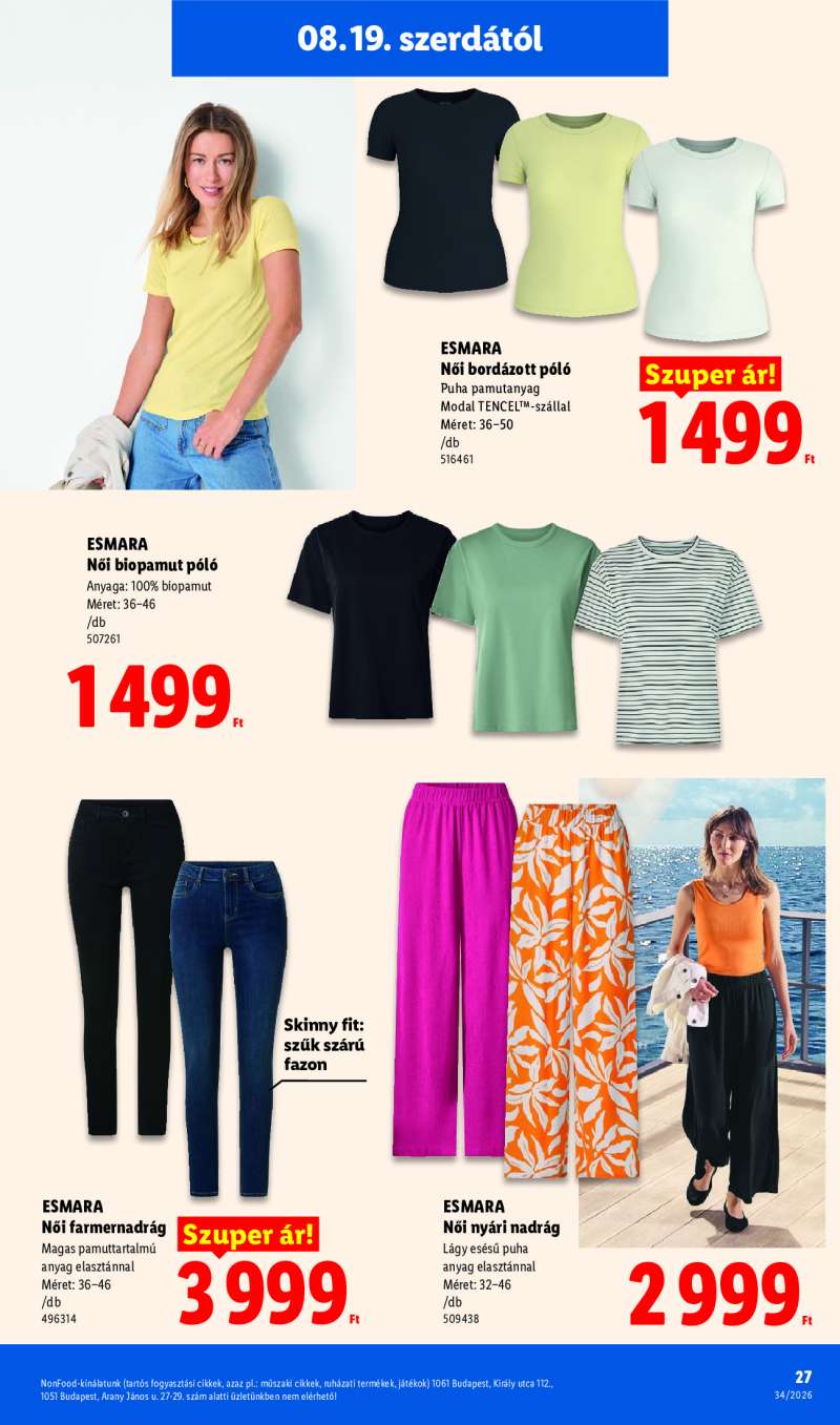 Lidl Érvényes 08.19-től 27 oldal