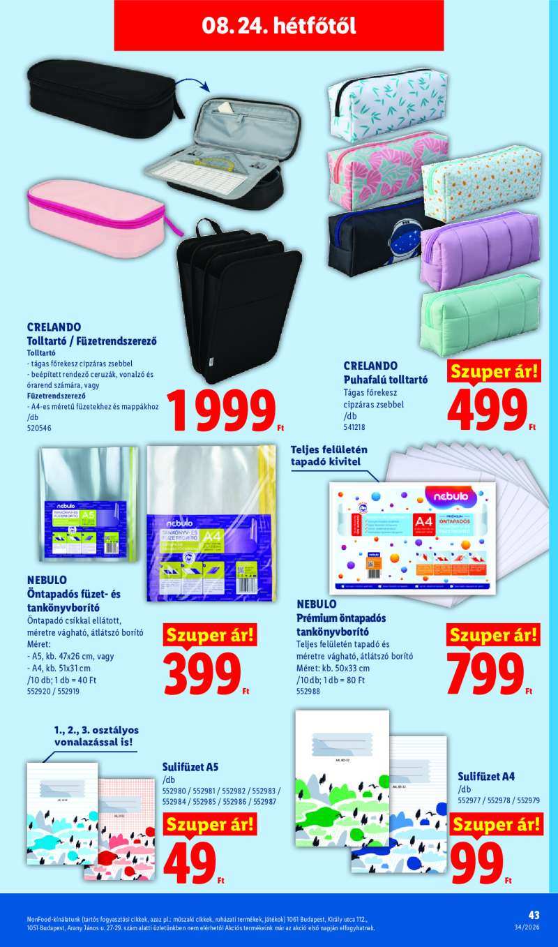 Lidl Érvényes 08.19-től 43 oldal