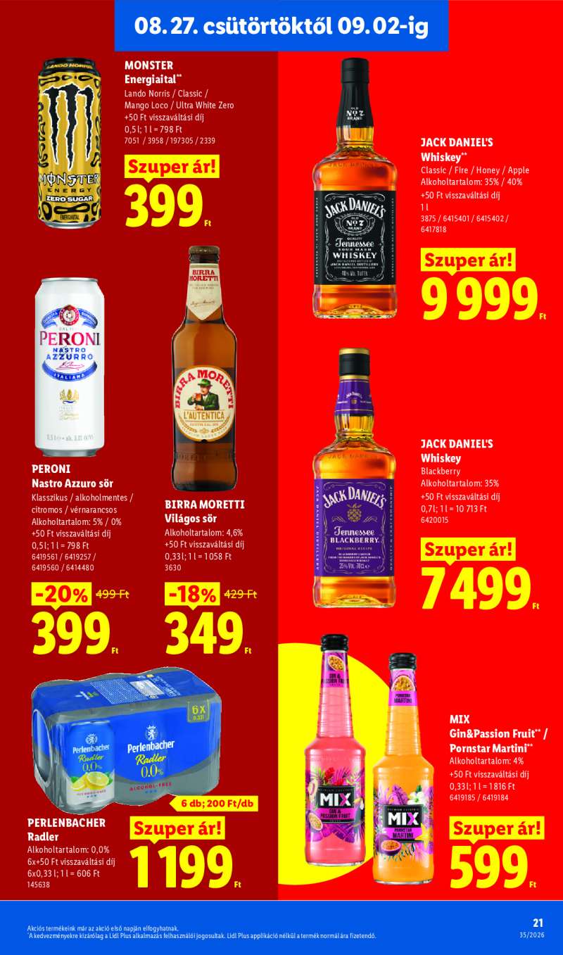 Lidl Érvényes 08.27-től 21 oldal