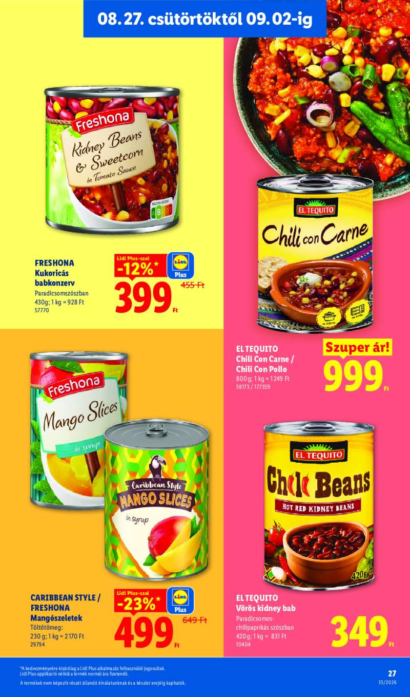 Lidl Érvényes 08.27-től 27 oldal