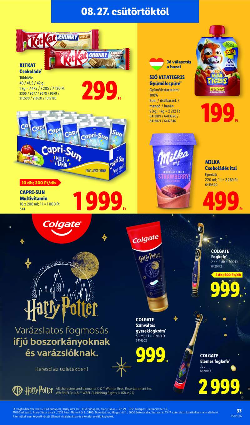 Lidl Érvényes 08.27-től 33 oldal