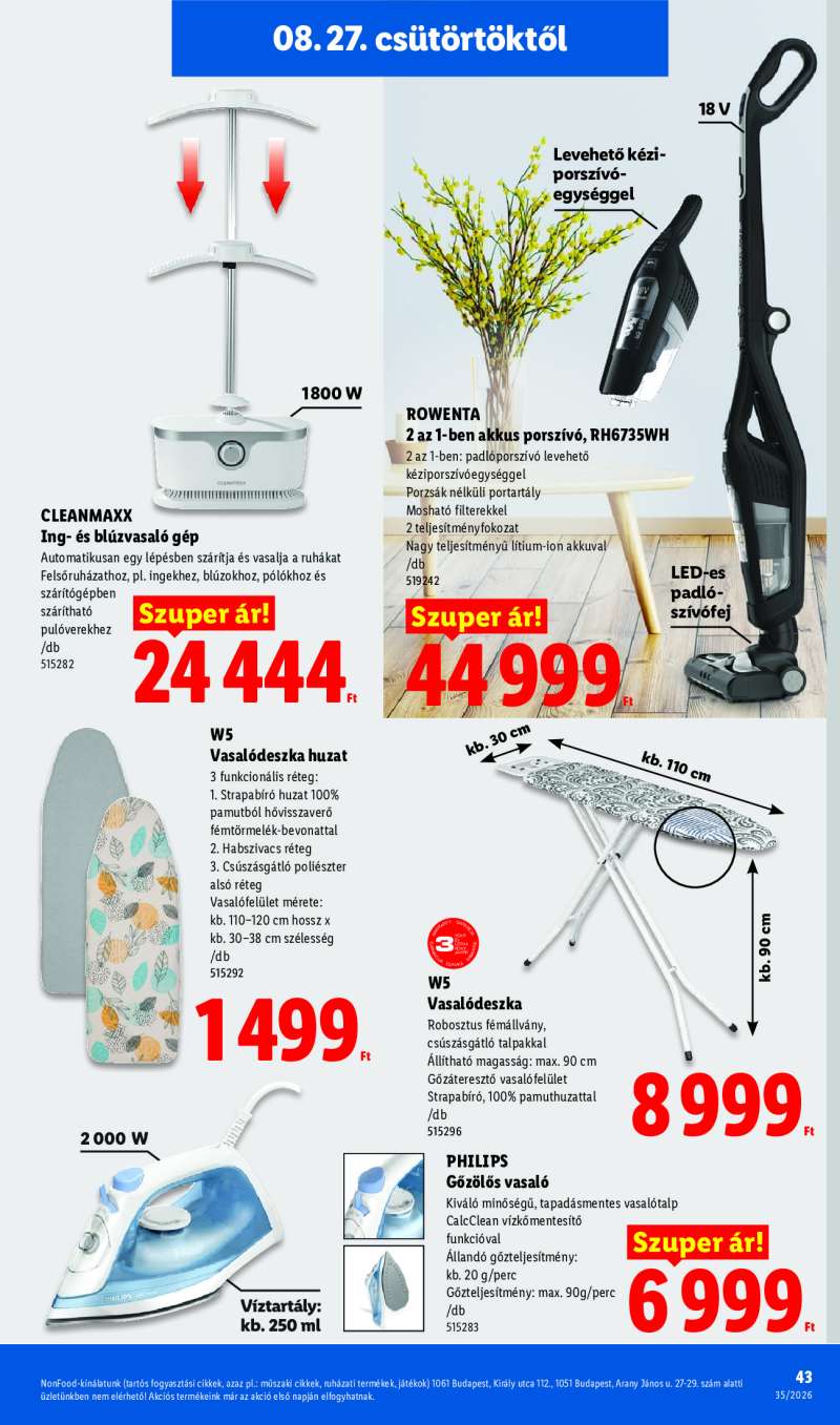 Lidl Érvényes 08.27-től 43 oldal