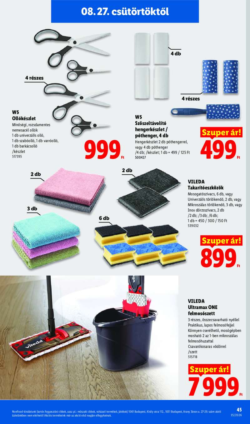 Lidl Érvényes 08.27-től 45 oldal