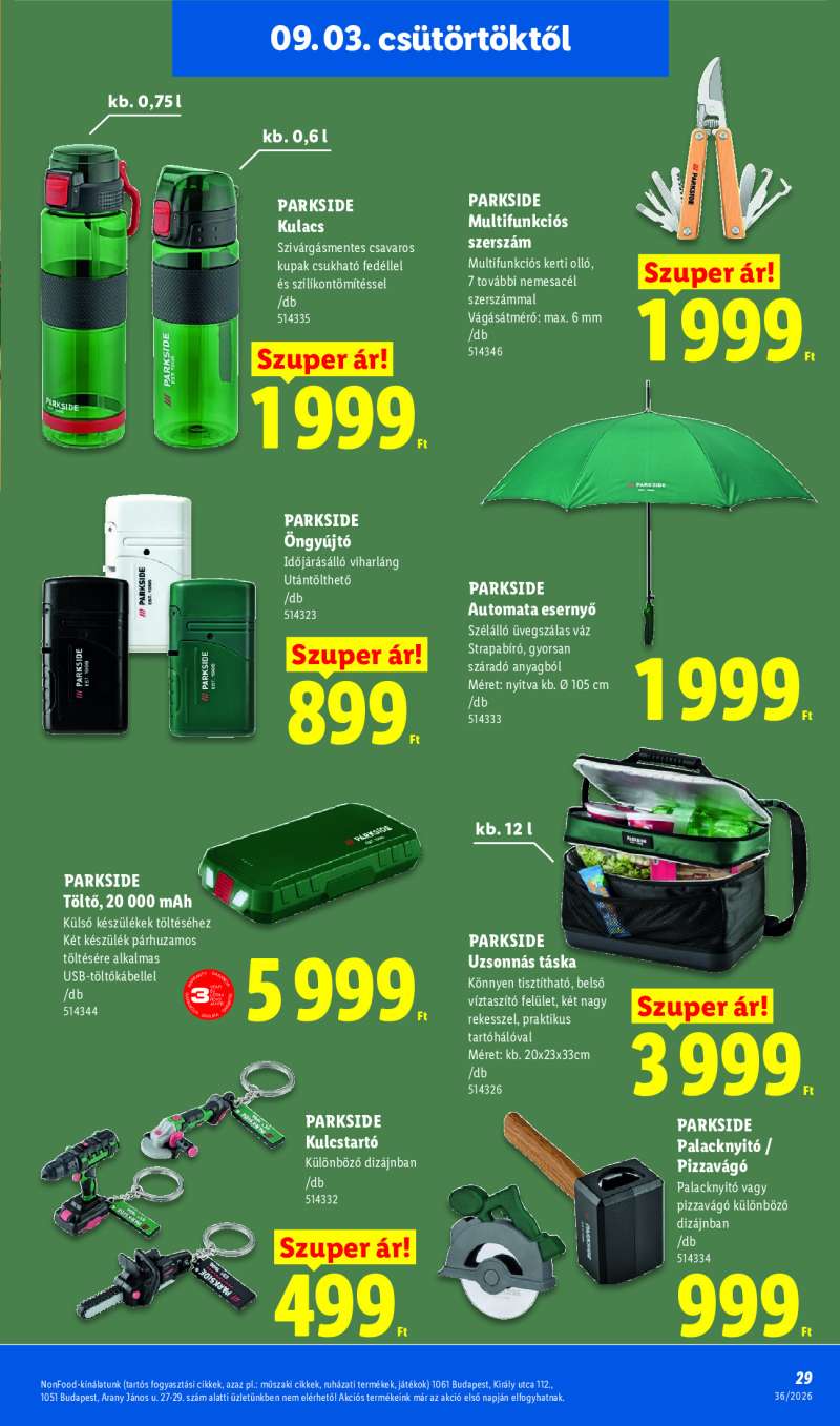 Lidl Érvényes 09.03-tól 29 oldal