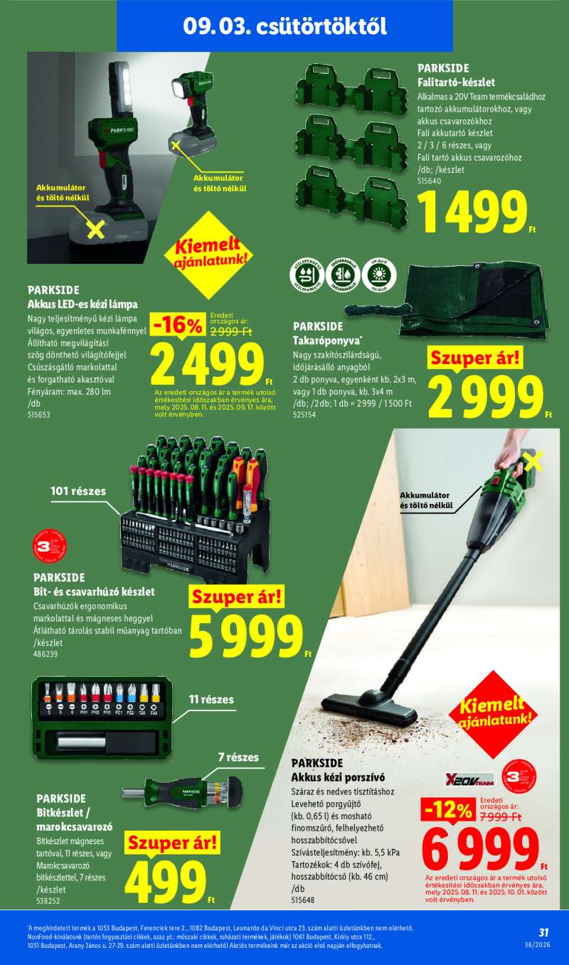 Lidl Érvényes 09.03-tól 31 oldal