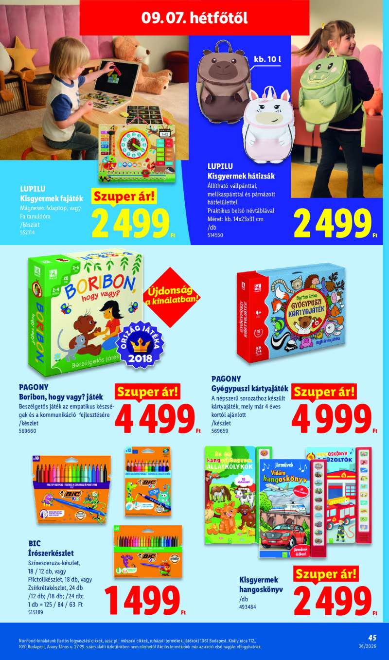 Lidl Érvényes 09.03-tól 45 oldal