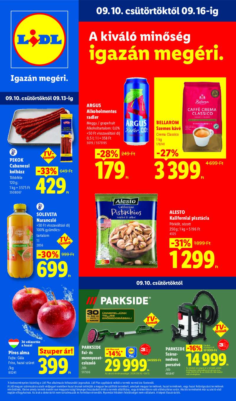 Lidl Érvényes 09.10-től 1 oldal