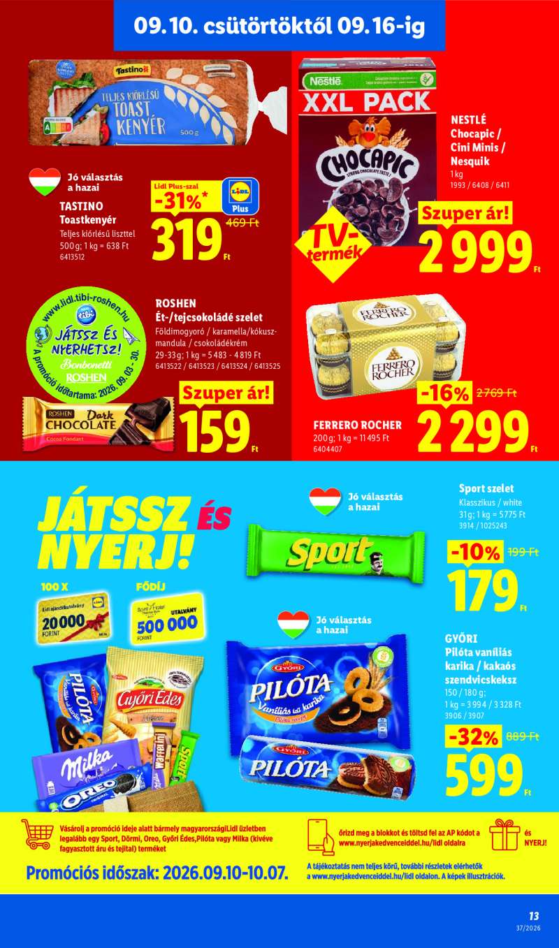 Lidl Érvényes 09.10-től 13 oldal