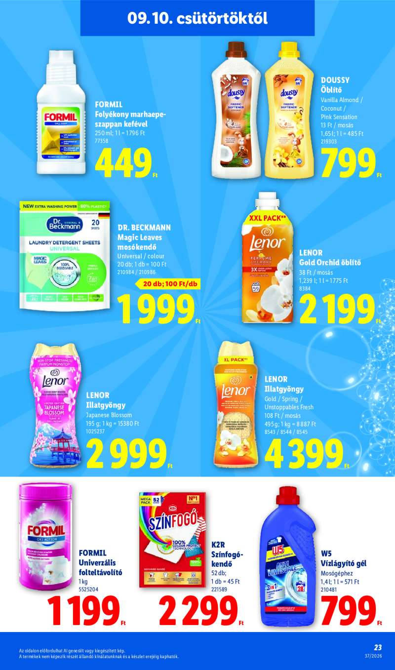 Lidl Érvényes 09.10-től 23 oldal