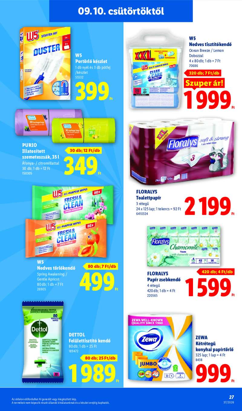 Lidl Érvényes 09.10-től 27 oldal
