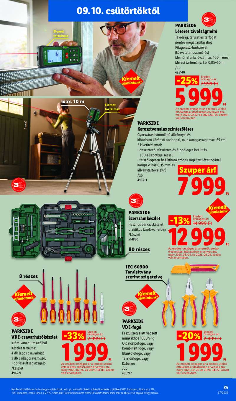 Lidl Érvényes 09.10-től 35 oldal