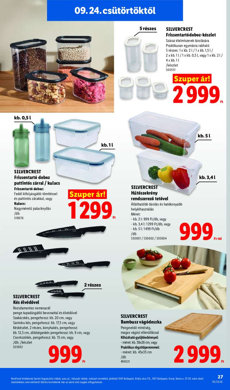 Lidl Érvényes 09.24-től 27 oldal