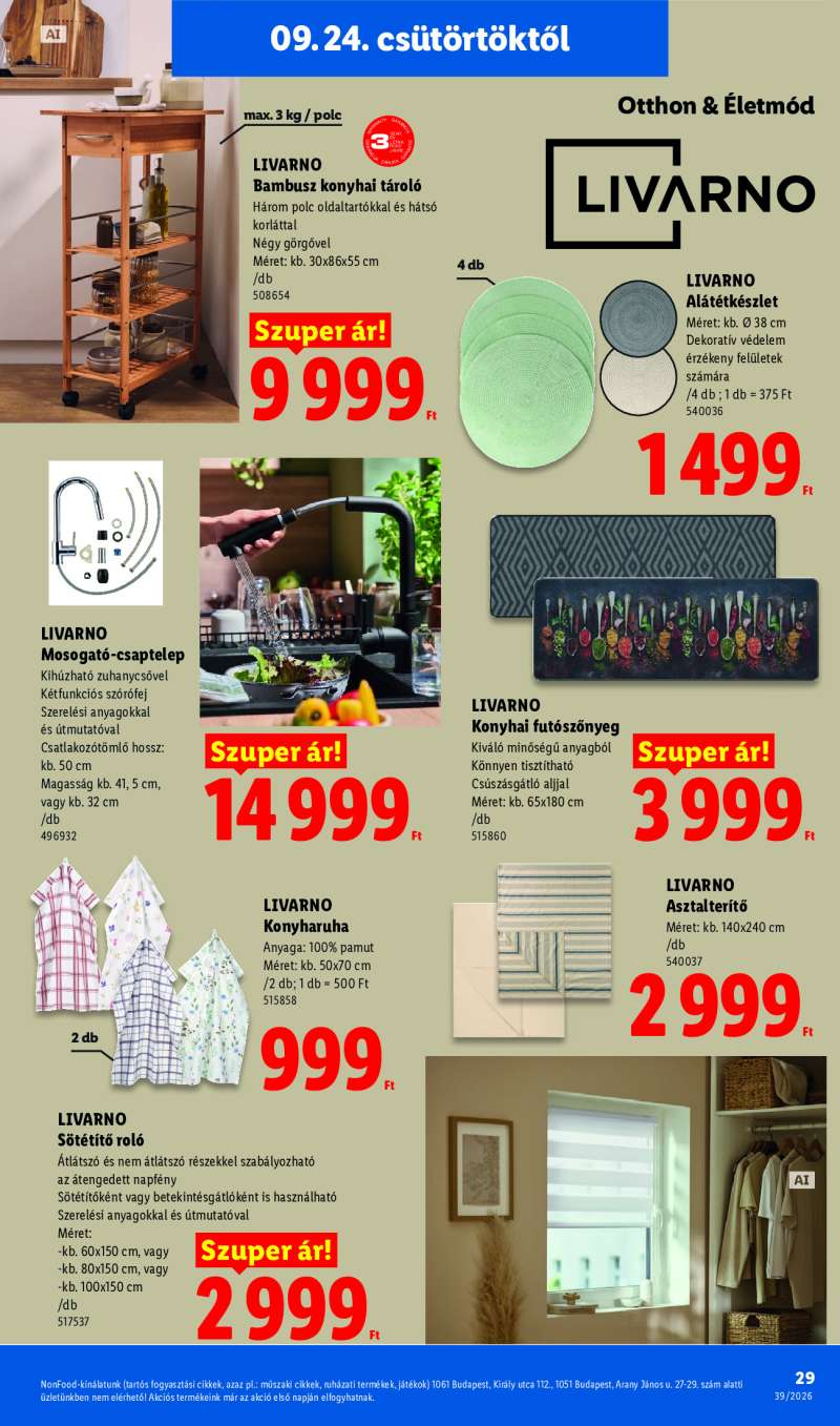 Lidl Érvényes 09.24-től 29 oldal