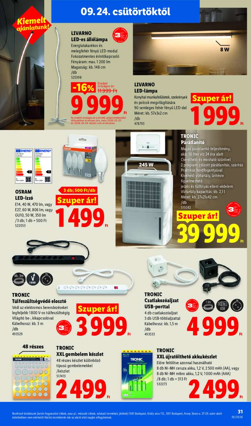 Lidl Érvényes 09.24-től 31 oldal