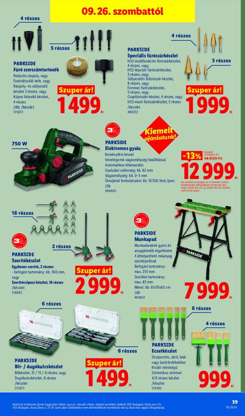 Lidl Érvényes 09.24-től 39 oldal