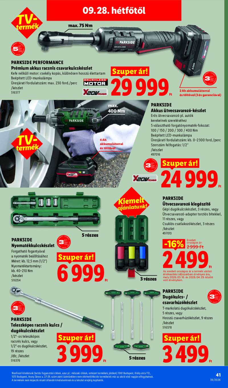 Lidl Érvényes 09.24-től 41 oldal