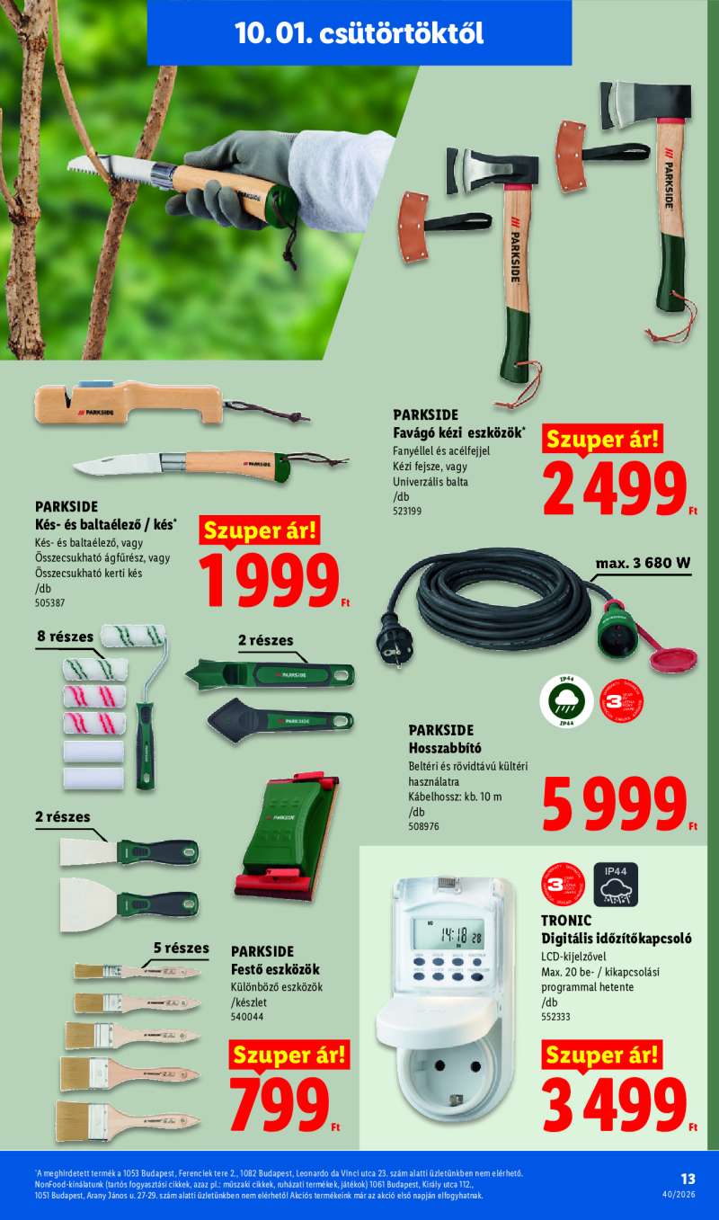 Lidl Érvényes 10.01-től 13 oldal