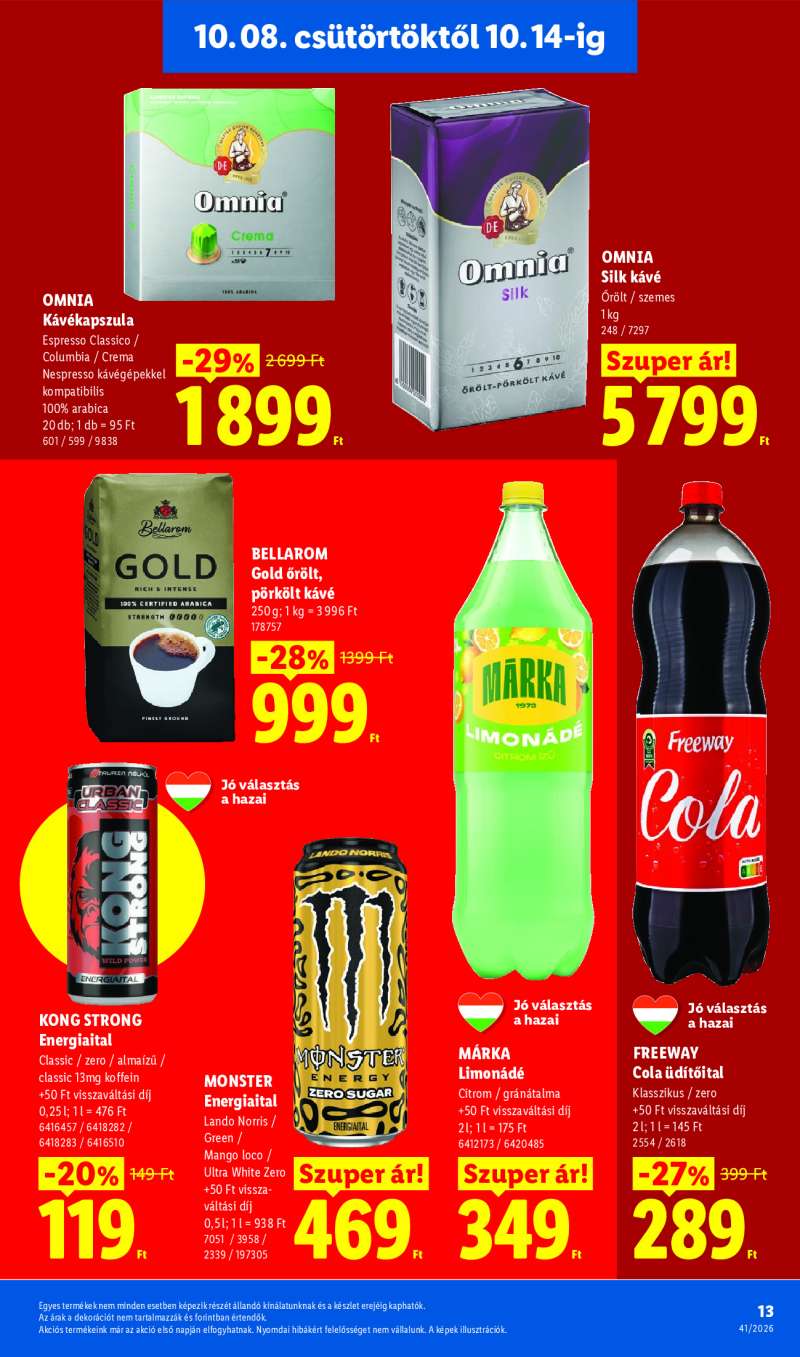 Lidl Érvényes 10.08-tól 13 oldal