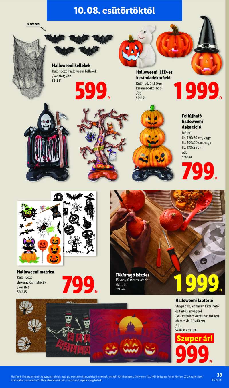 Lidl Érvényes 10.08-tól 39 oldal
