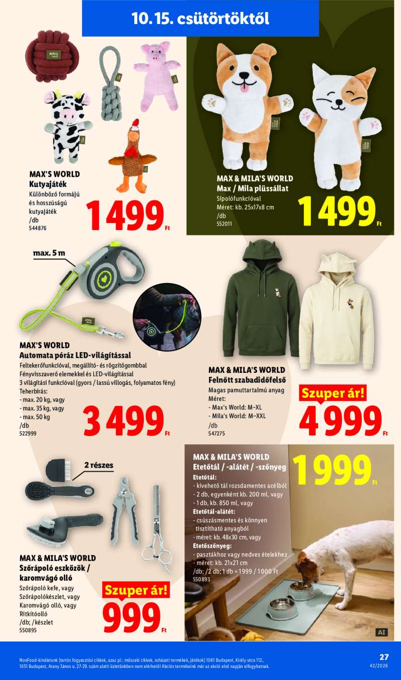 Lidl Érvényes 10.15-től 27 oldal