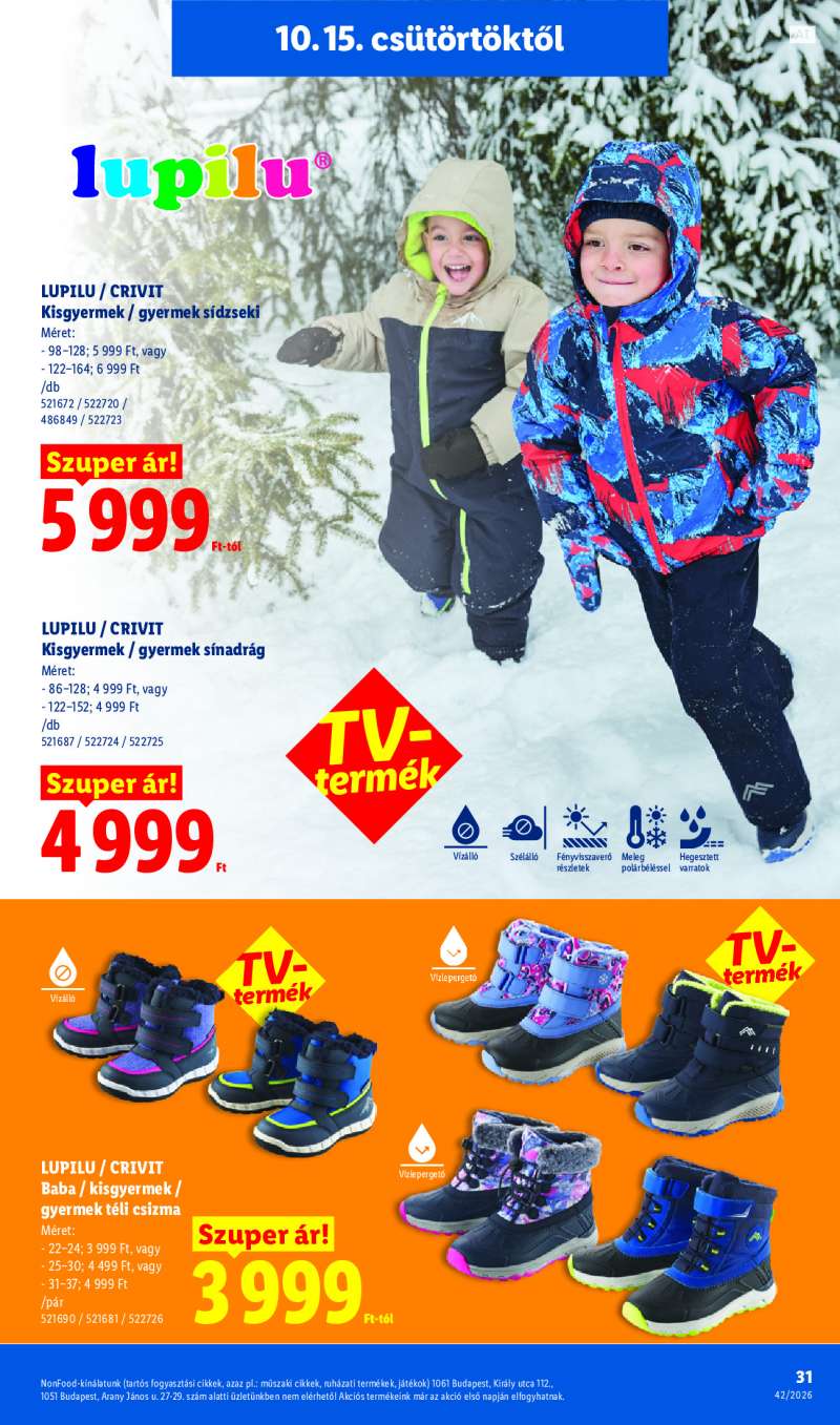 Lidl Érvényes 10.15-től 31 oldal
