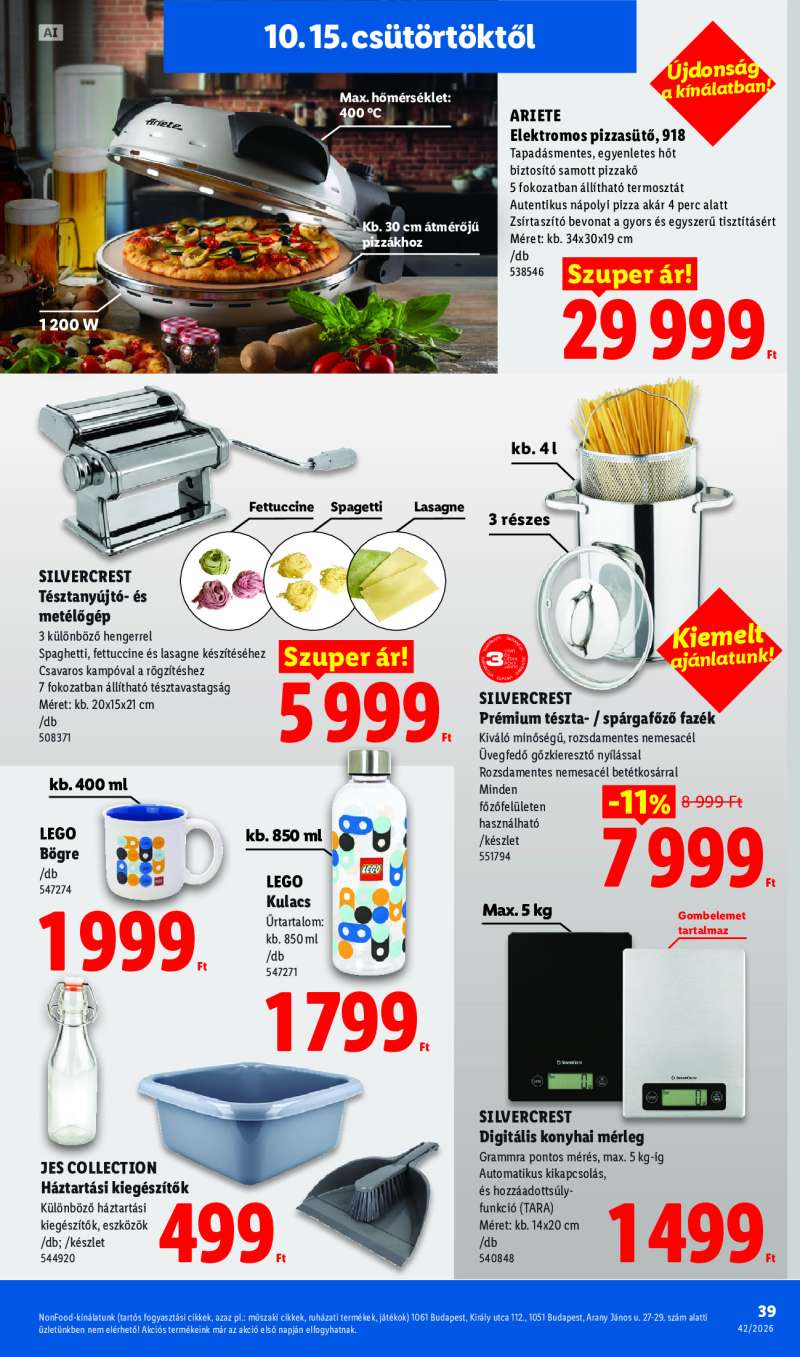 Lidl Érvényes 10.15-től 39 oldal