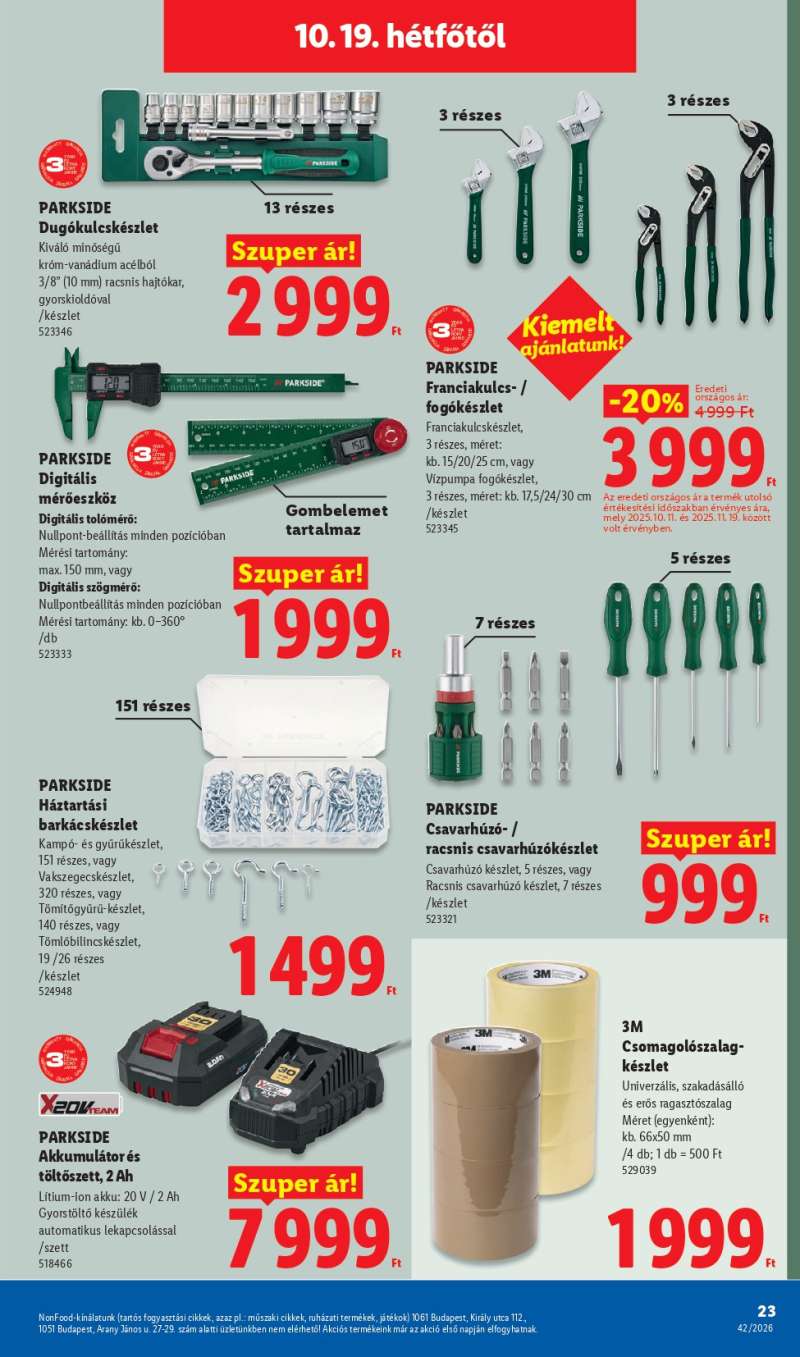 Lidl NonFood Akciós Újság 23 oldal