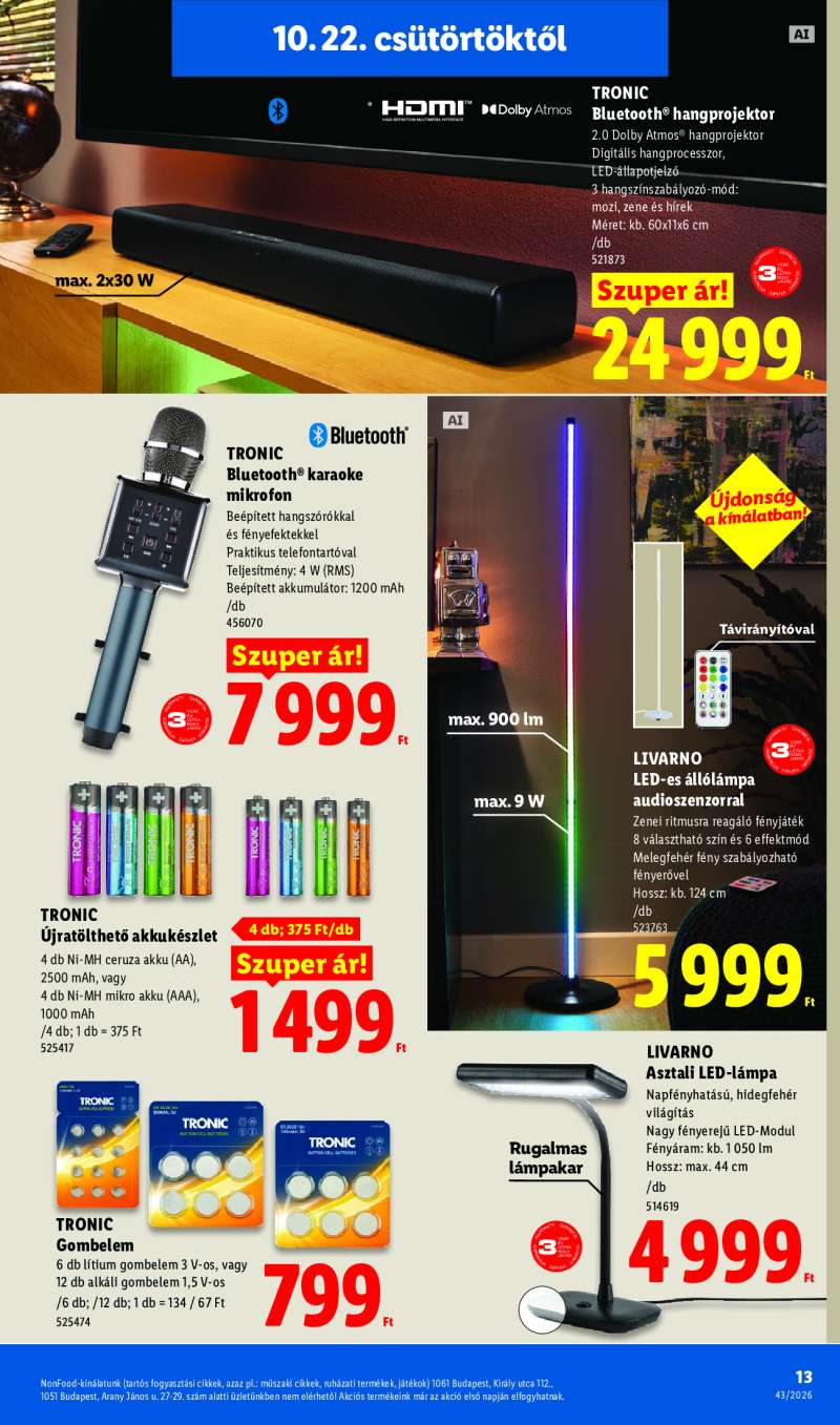 Lidl Érvényes 10.22-től 13 oldal