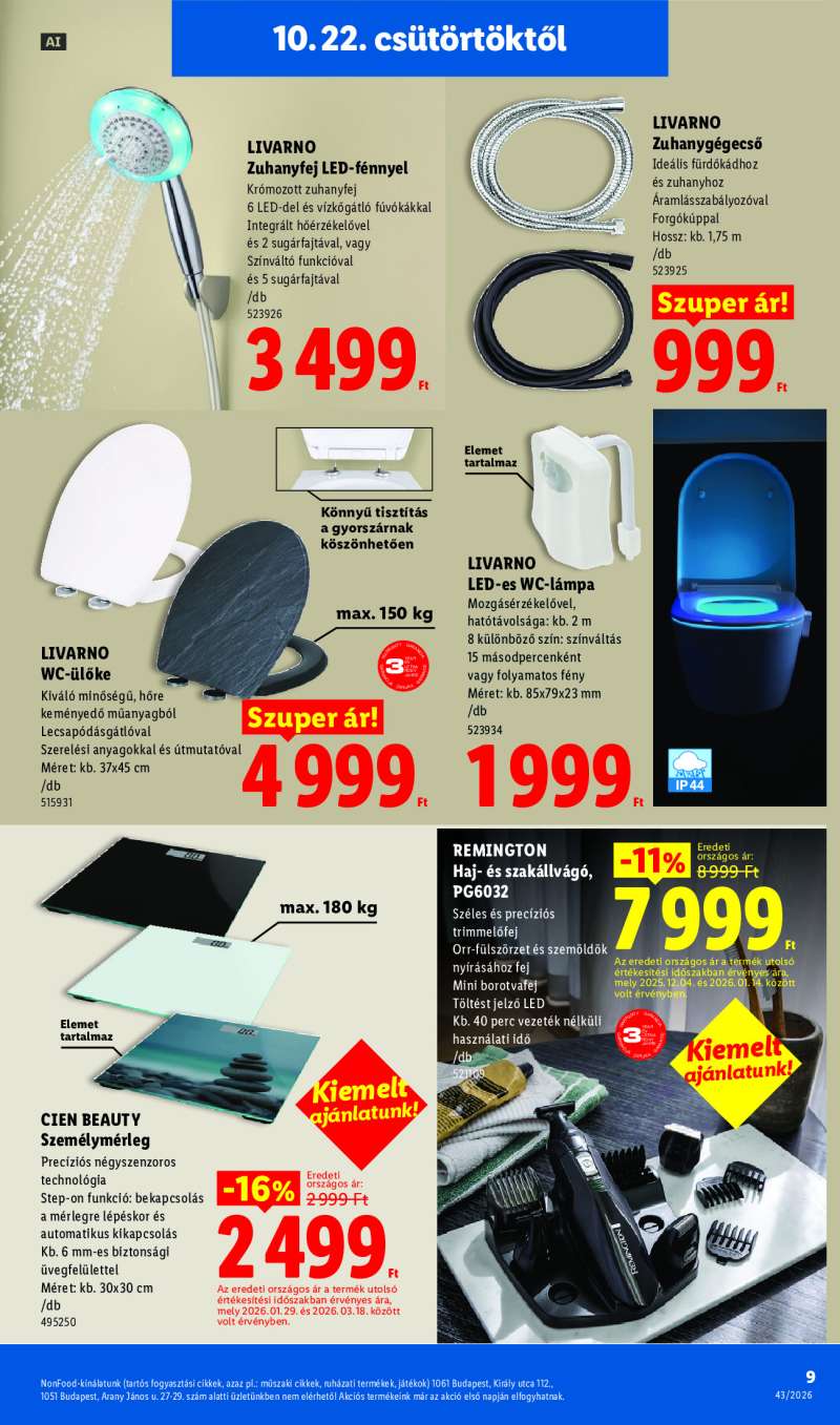 Lidl Érvényes 10.22-től 9 oldal