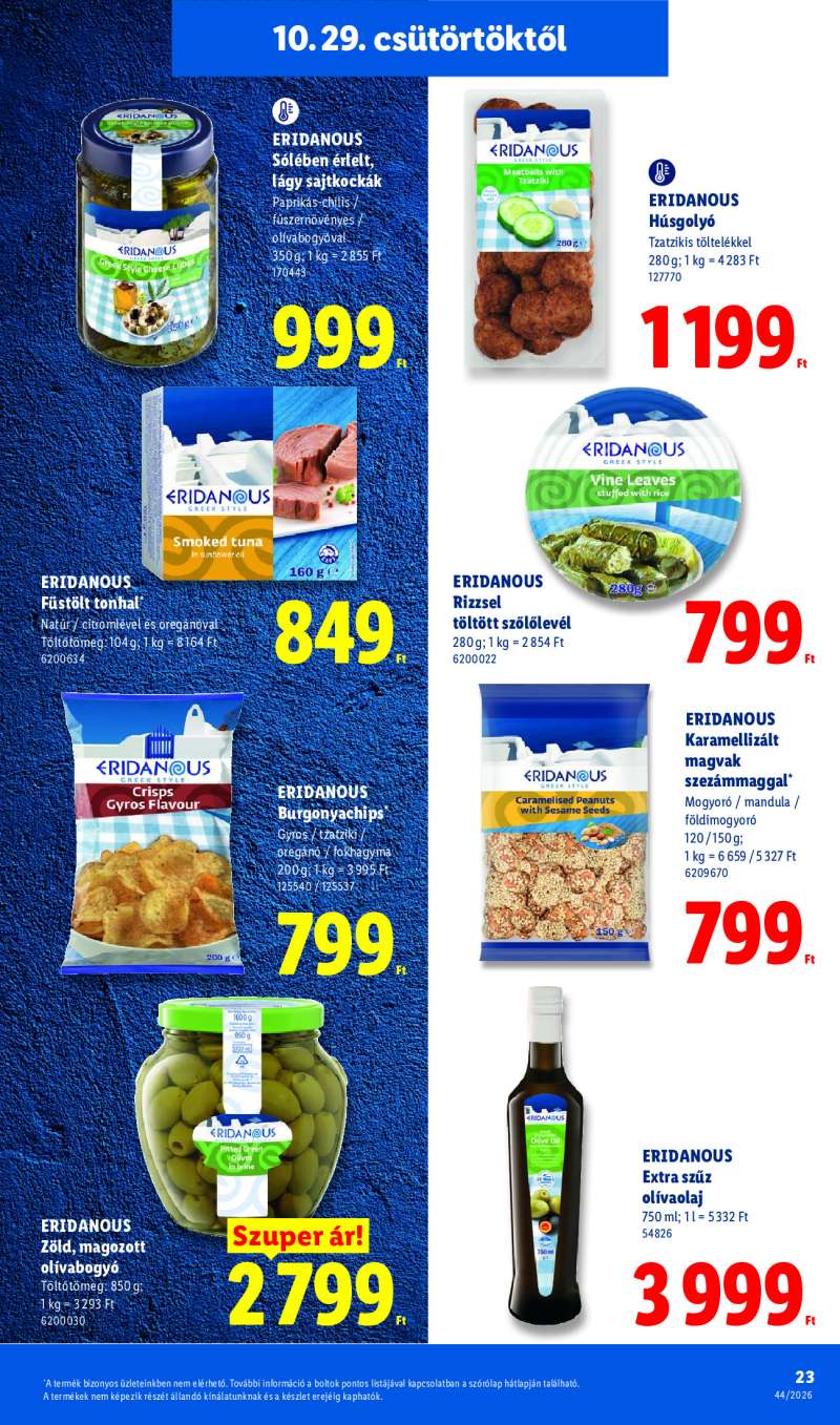 Lidl Érvényes 10.29-től 23 oldal