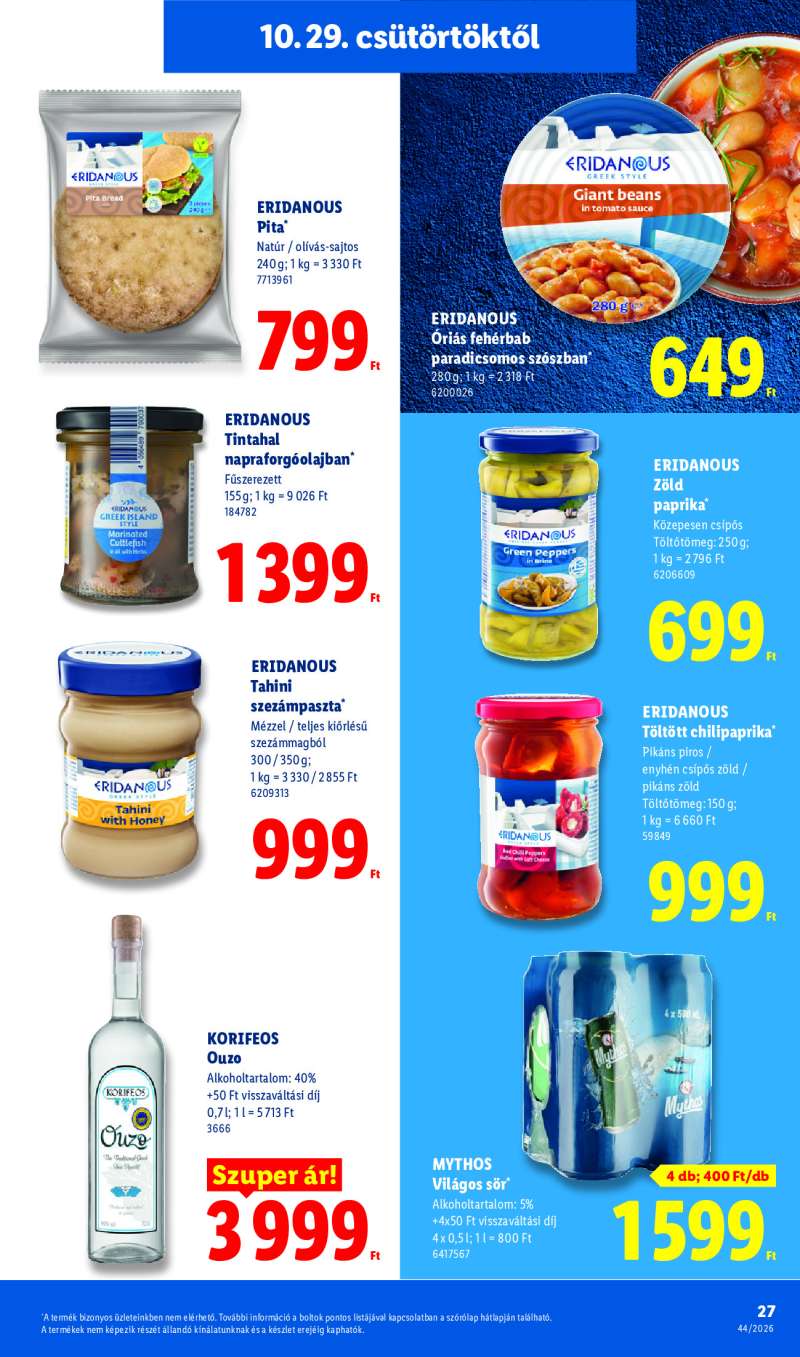 Lidl Érvényes 10.29-től 27 oldal