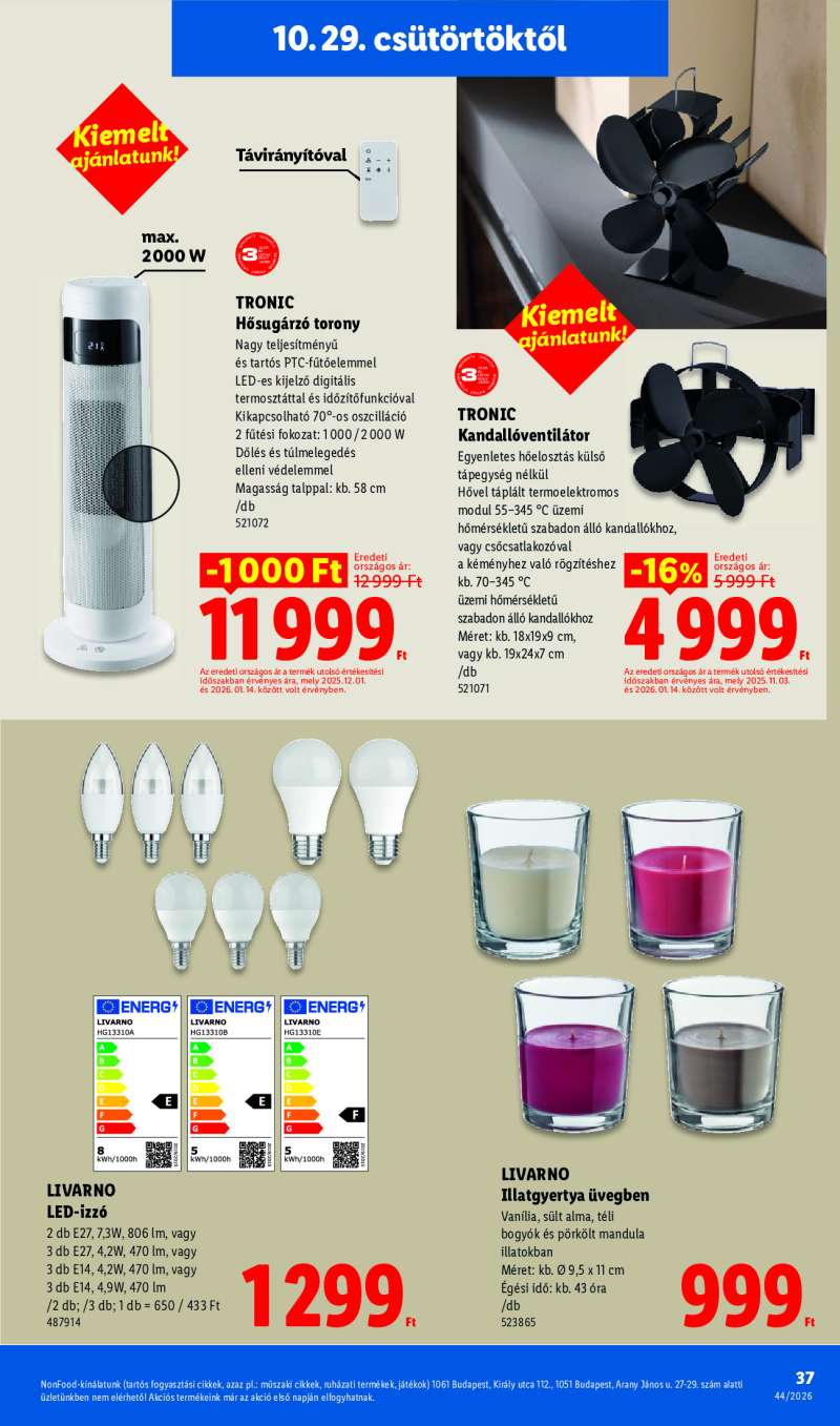 Lidl Érvényes 10.29-től 37 oldal