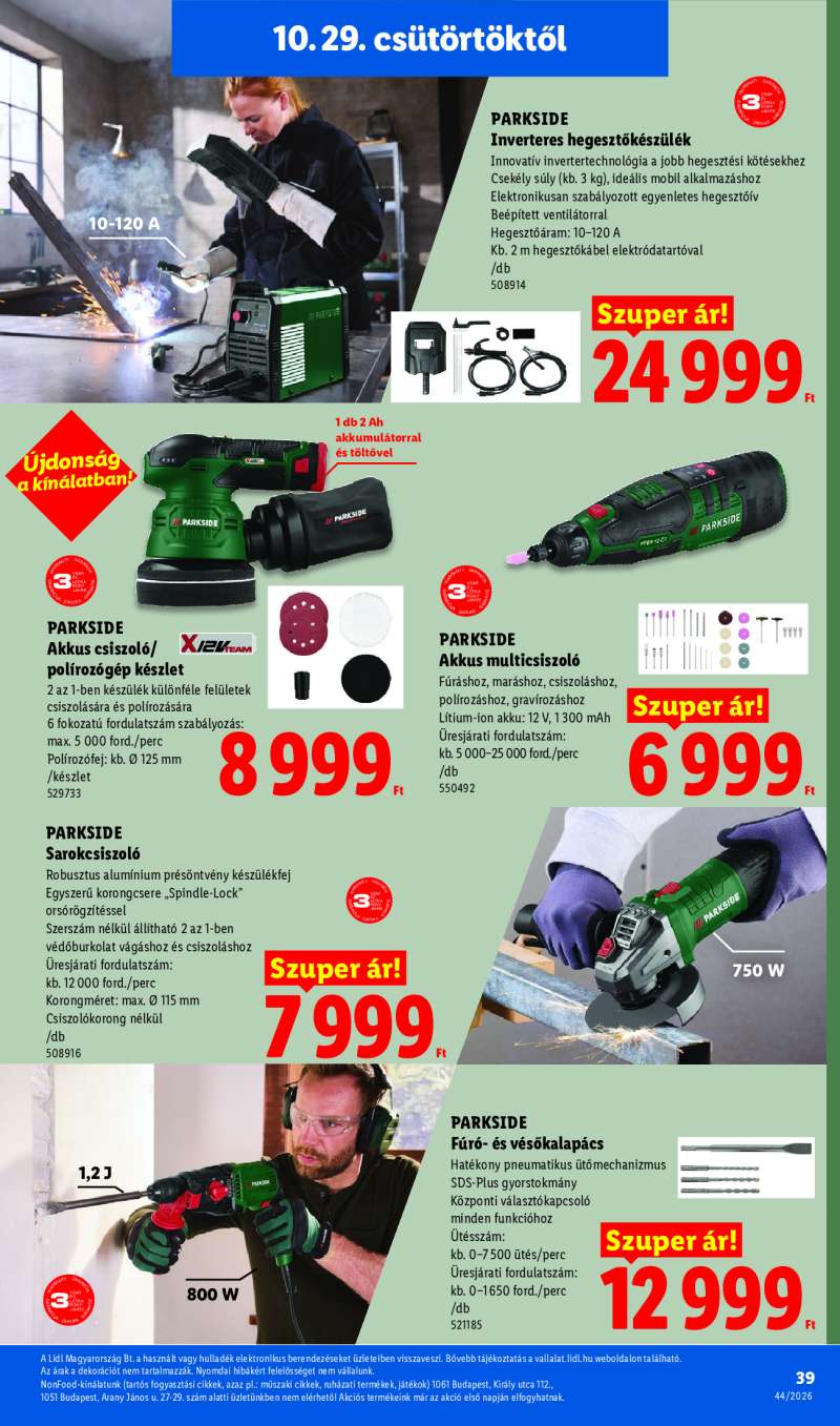 Lidl Érvényes 10.29-től 39 oldal