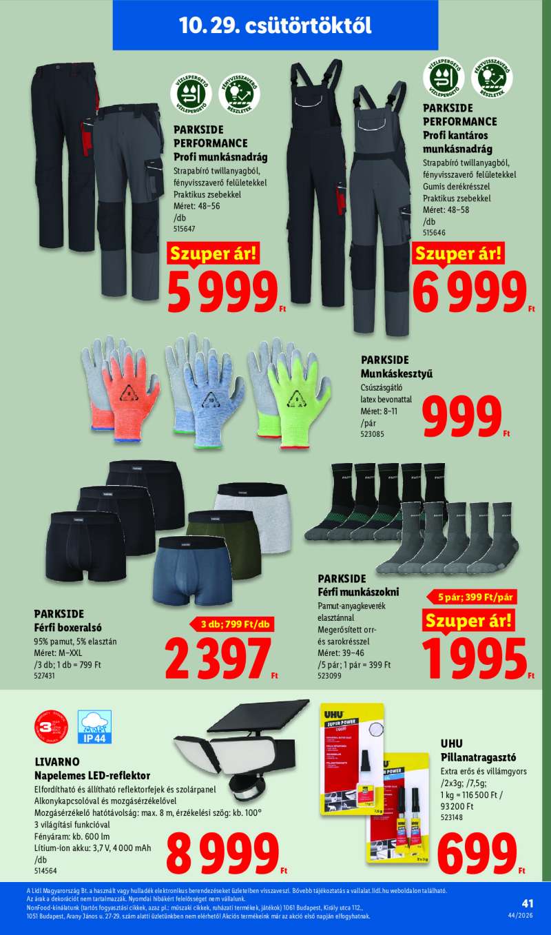 Lidl Érvényes 10.29-től 41 oldal