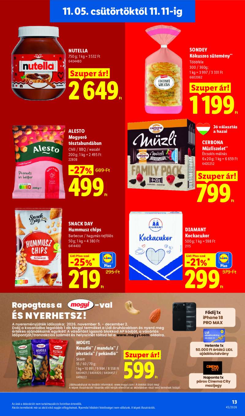 Lidl Érvényes 11.05-től 13 oldal