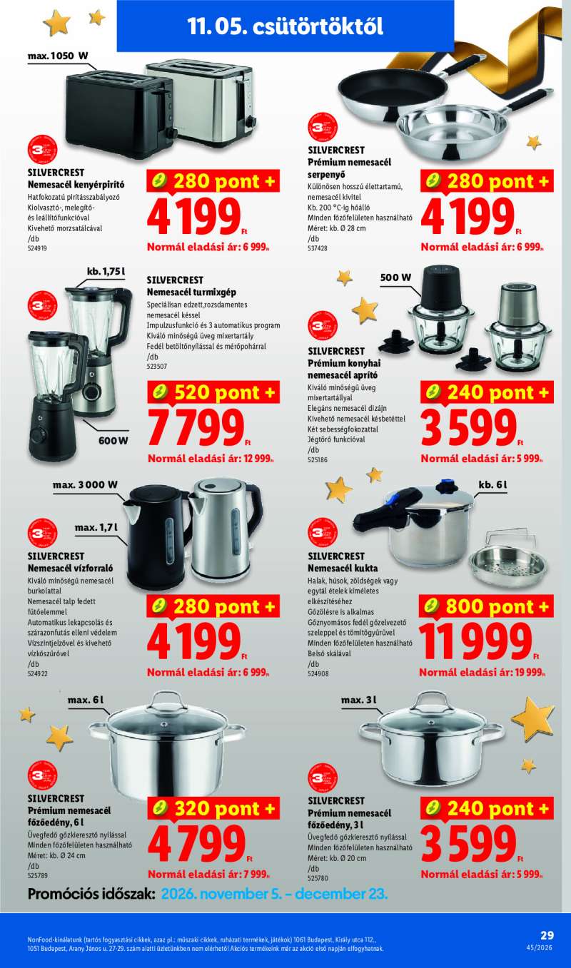 Lidl Érvényes 11.05-től 29 oldal