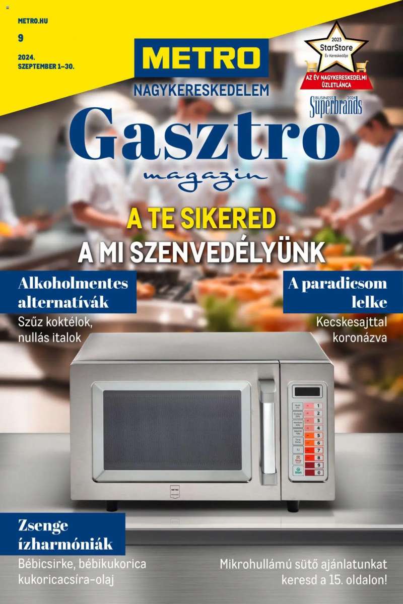 Metro Gasztro Magazin 2024/09 1 oldal