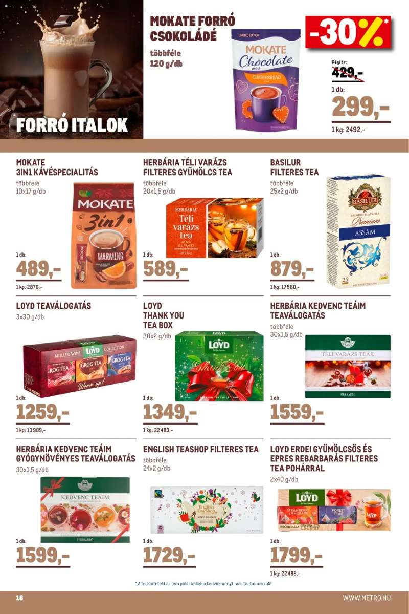 Metro Élelmiszer és Szezonális katalógus 2025/11 18 oldal