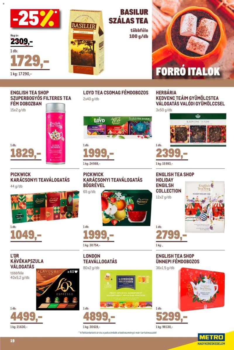 Metro Élelmiszer és Szezonális katalógus 2025/11 19 oldal