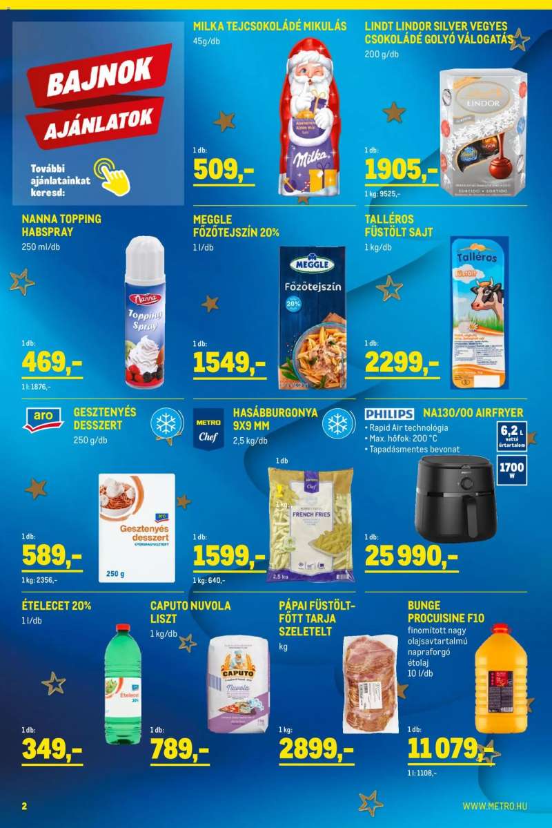 Metro Élelmiszer és Szezonális katalógus 2025/11 2 oldal